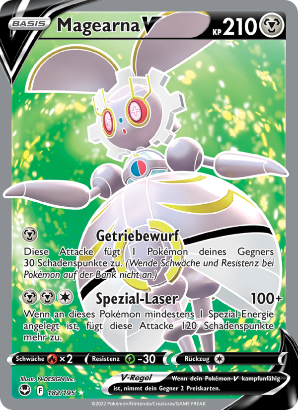 Magearna V 182 — Silberne Sturmwinde (German Pokémon TCG card)