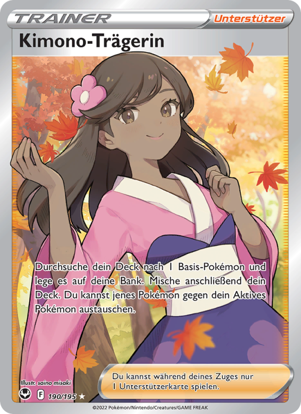 Kimono-Trägerin 190 — Silberne Sturmwinde (German Pokémon TCG card)