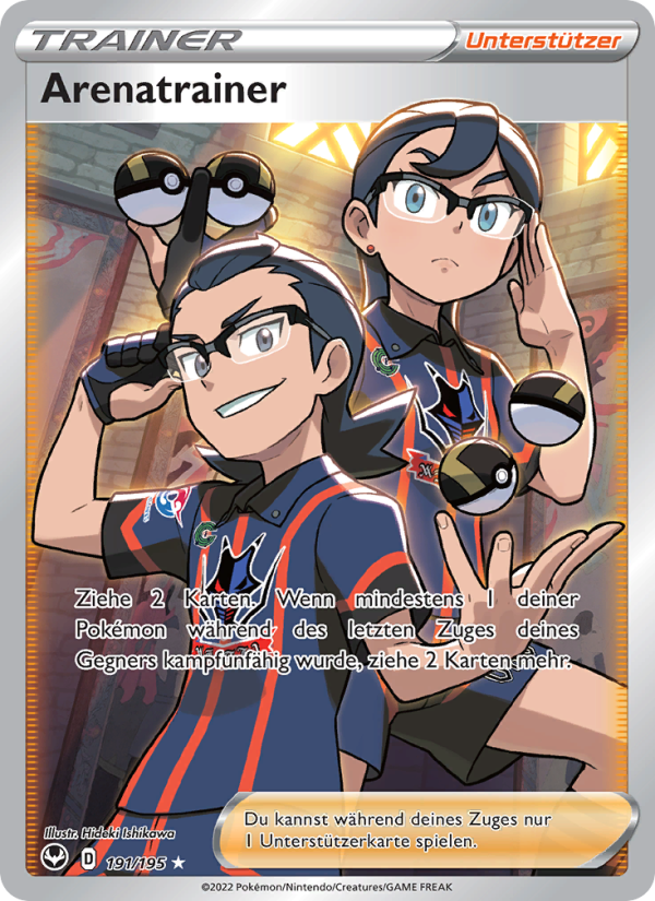 Arenatrainer 191 — Silberne Sturmwinde (German Pokémon TCG card)