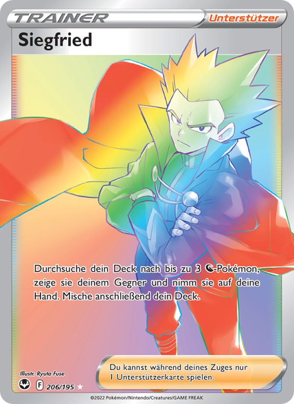 Siegfried 206 — Silberne Sturmwinde (German Pokémon TCG card)