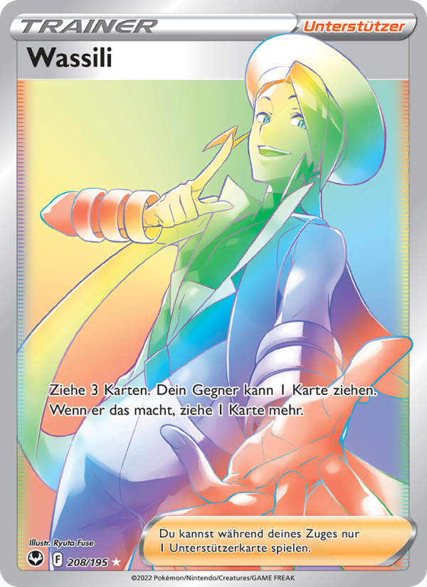 Wassili 208 — Silberne Sturmwinde (German Pokémon TCG card)