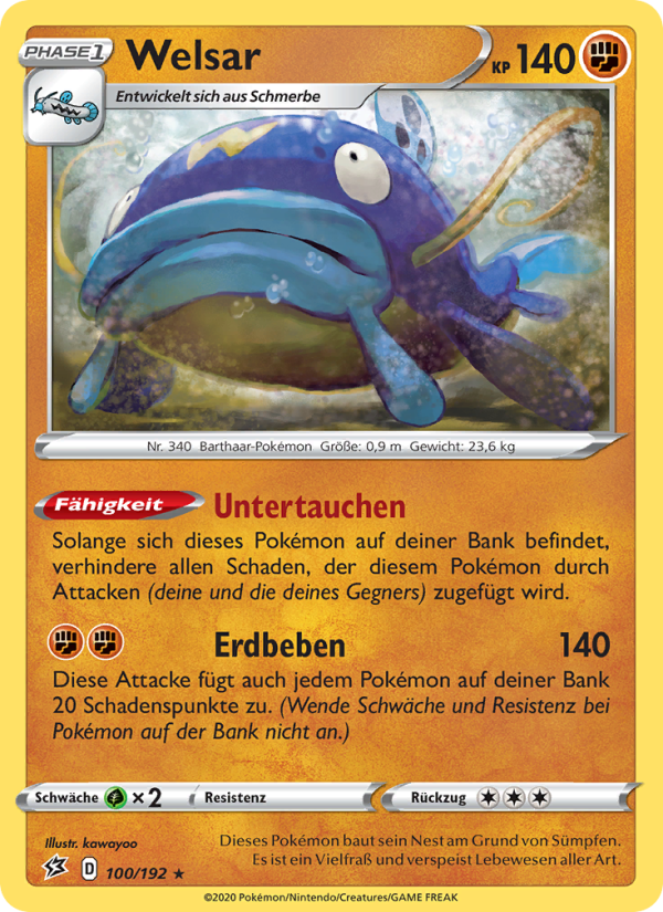 Welsar 100 — Clash der Rebellen (German Pokémon TCG card)