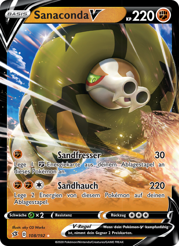 Sanaconda V 108 — Clash der Rebellen (German Pokémon TCG card)