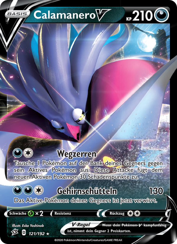 Calamanero V 121 — Clash der Rebellen (German Pokémon TCG card)