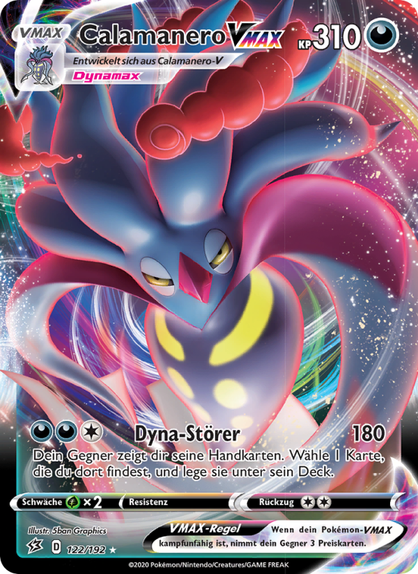 Calamanero VMAX 122 — Clash der Rebellen (German Pokémon TCG card)