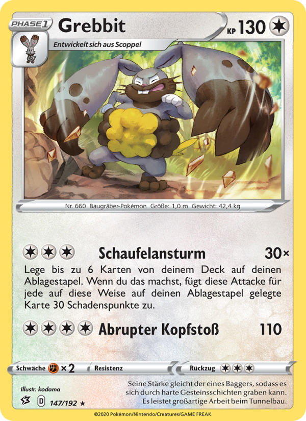 Grebbit 147 — Clash der Rebellen (German Pokémon TCG card)
