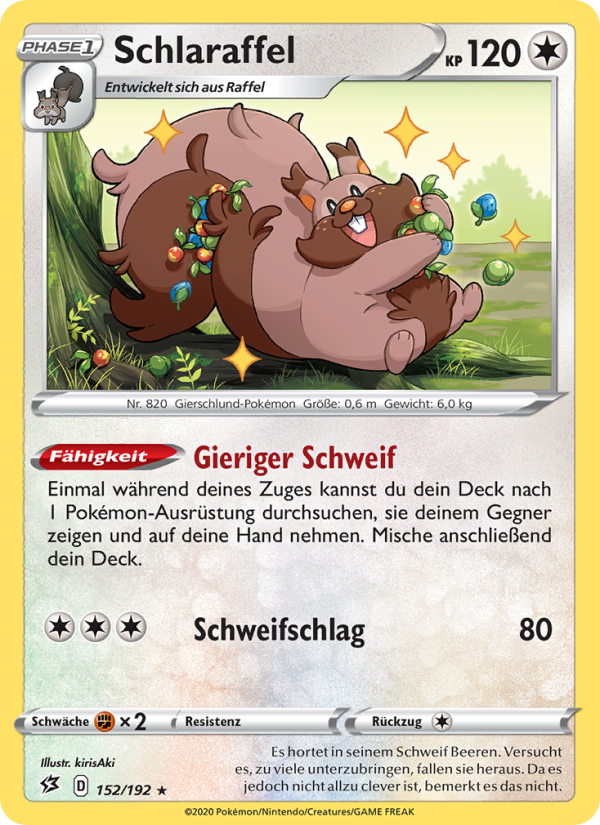 Schlaraffel 152 — Clash der Rebellen (German Pokémon TCG card)