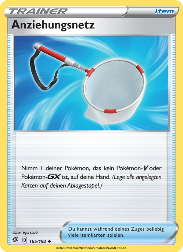 Anziehungsnetz 165 — Clash der Rebellen (German Pokémon TCG card)