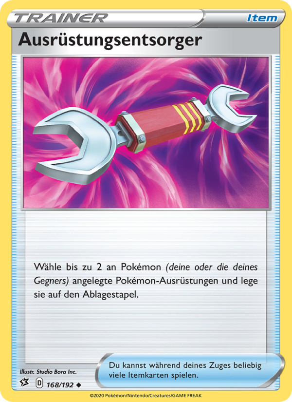 Ausrüstungsentsorger 168 — Clash der Rebellen (German Pokémon TCG card)
