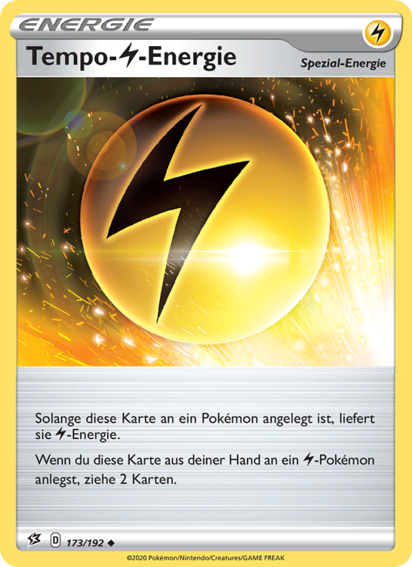Tempo-Lightning-Energie 173 — Clash der Rebellen (German Pokémon TCG card)