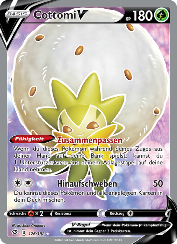 Cottomi V 176 — Clash der Rebellen (German Pokémon TCG card)
