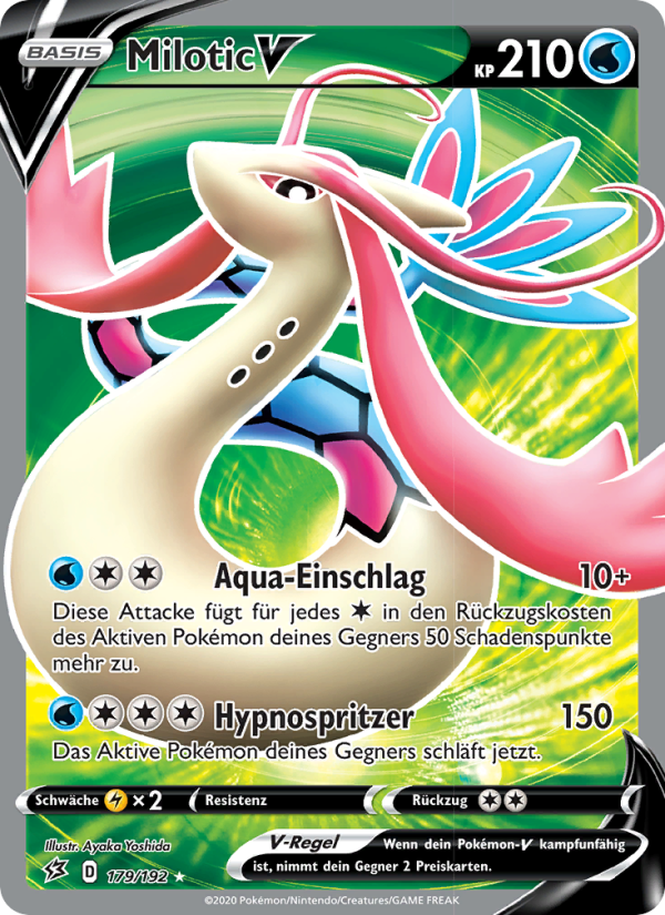 Milotic V 179 — Clash der Rebellen (German Pokémon TCG card)