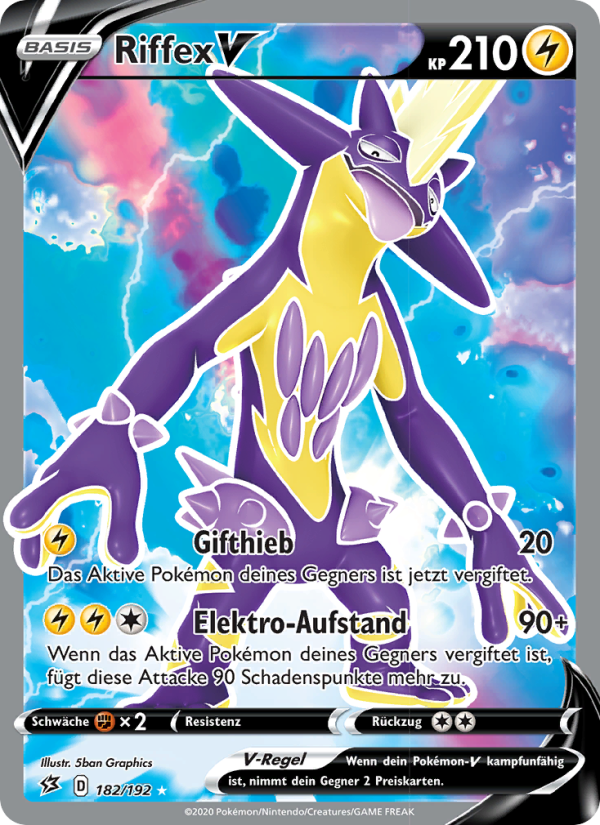 Riffex V 182 — Clash der Rebellen (German Pokémon TCG card)