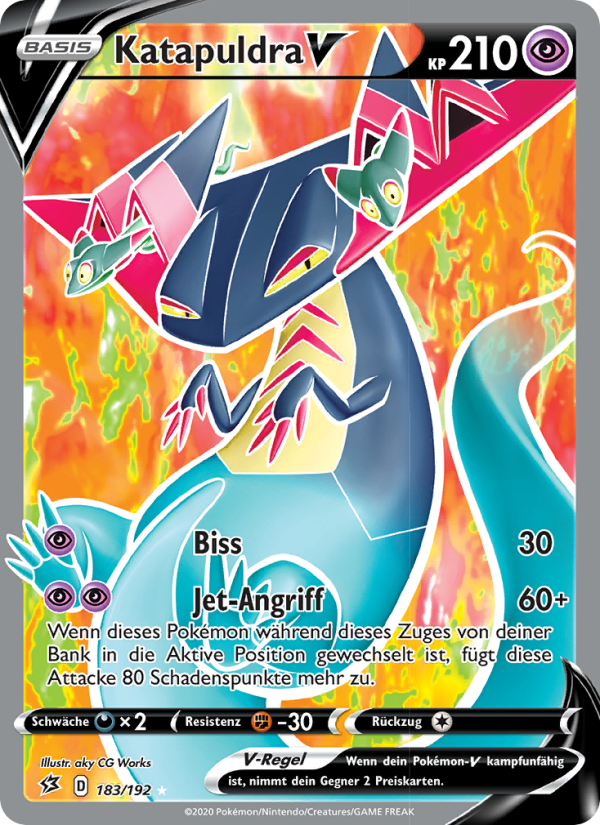 Katapuldra V 183 — Clash der Rebellen (German Pokémon TCG card)