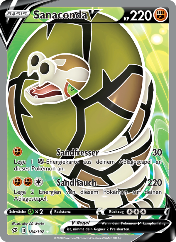 Sanaconda V 184 — Clash der Rebellen (German Pokémon TCG card)
