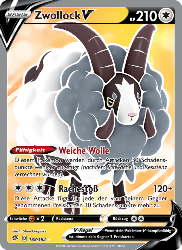 Zwollock V 188 — Clash der Rebellen (German Pokémon TCG card)