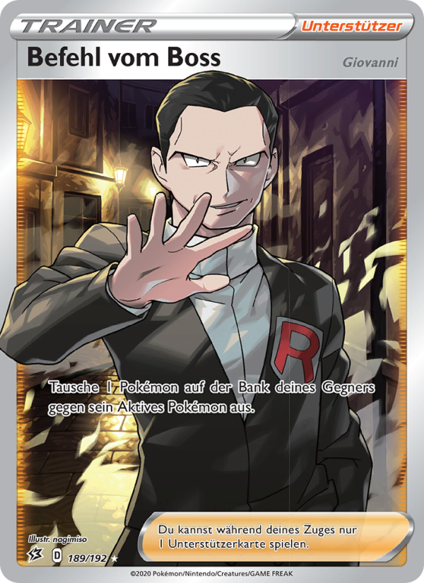 Befehl vom Boss 189 — Clash der Rebellen (German Pokémon TCG card)