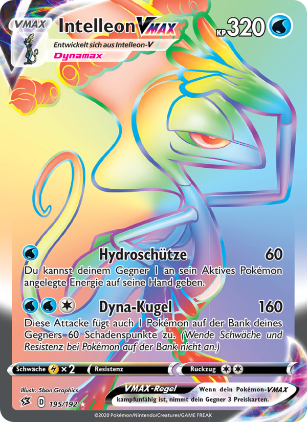 Intelleon VMAX 195 — Clash der Rebellen (German Pokémon TCG card)
