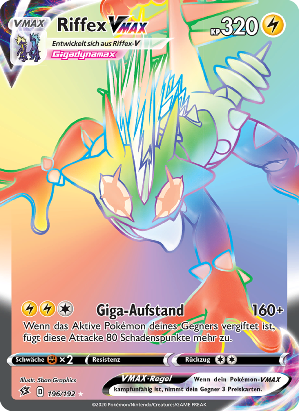 Riffex VMAX 196 — Clash der Rebellen (German Pokémon TCG card)