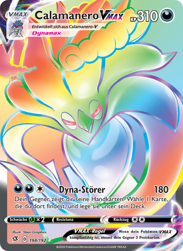 Calamanero VMAX 198 — Clash der Rebellen (German Pokémon TCG card)