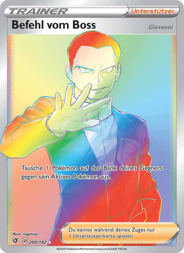 Befehl vom Boss 200 — Clash der Rebellen (German Pokémon TCG card)