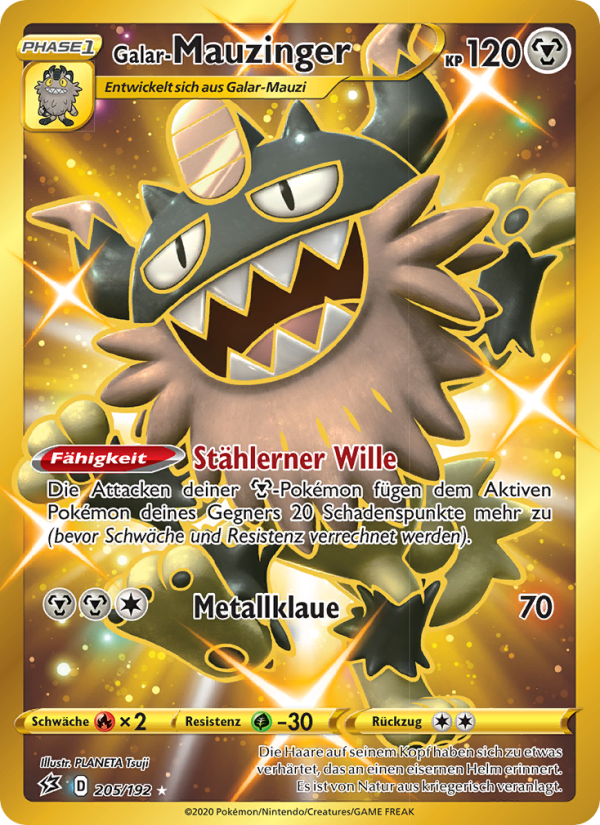Galar-Mauzinger 205 — Clash der Rebellen (German Pokémon TCG card)