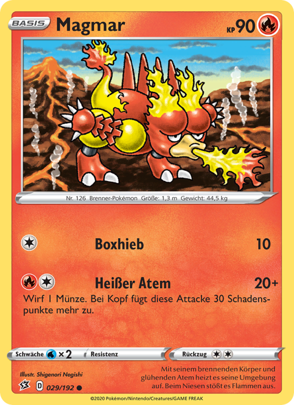 Magmar 29 — Clash der Rebellen (German Pokémon TCG card)