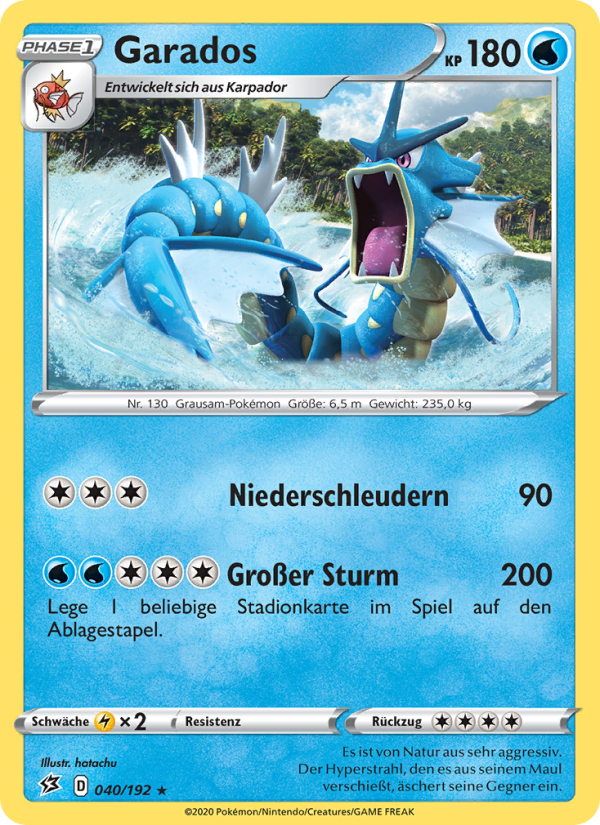 Garados 40 — Clash der Rebellen (German Pokémon TCG card)