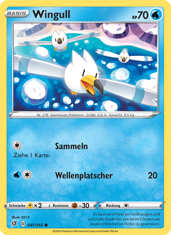 Wingull 41 — Clash der Rebellen (German Pokémon TCG card)