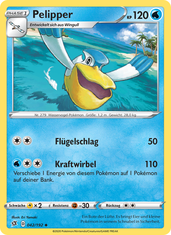 Pelipper 42 — Clash der Rebellen (German Pokémon TCG card)