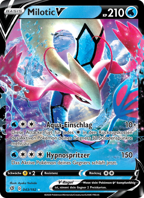Milotic V 43 — Clash der Rebellen (German Pokémon TCG card)