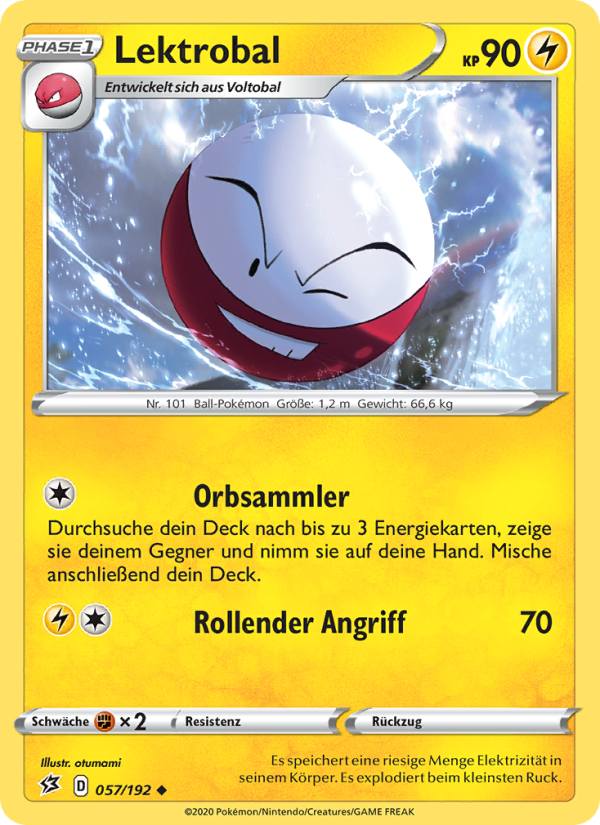 Lektrobal 57 — Clash der Rebellen (German Pokémon TCG card)