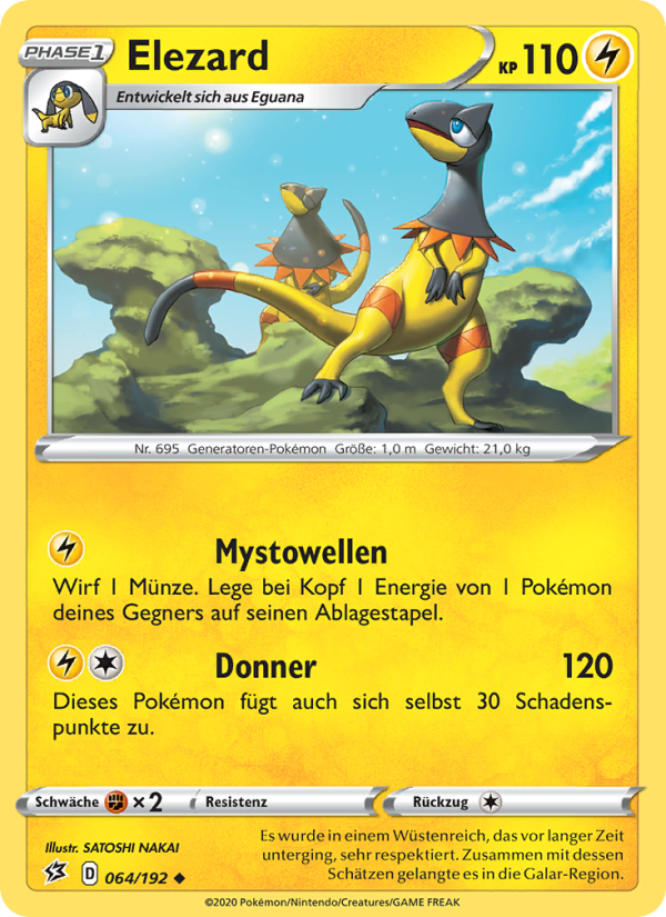 Elezard 64 — Rebel Clash (German Pokémon TCG card)