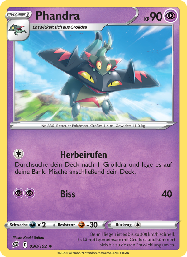 Phandra 90 — Clash der Rebellen (German Pokémon TCG card)