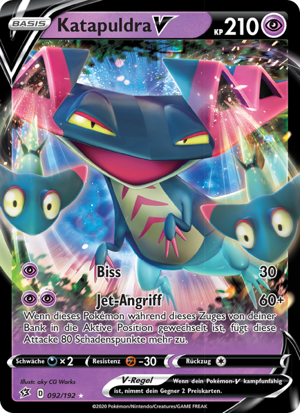 Katapuldra V 92 — Clash der Rebellen (German Pokémon TCG card)