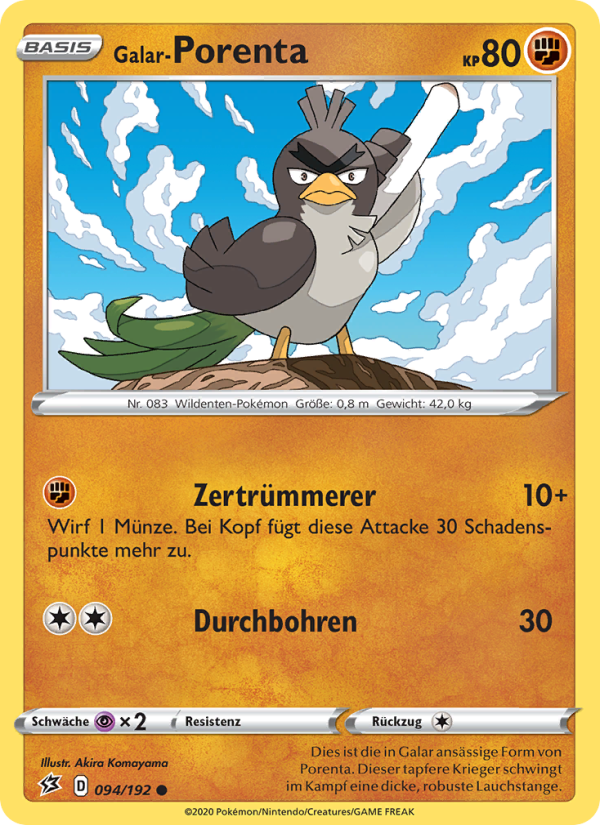 Galar-Porenta 94 — Rebel Clash (German Pokémon TCG card)
