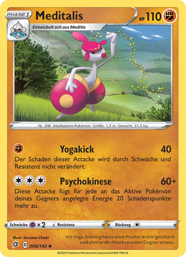 Meditalis 98 — Clash der Rebellen (German Pokémon TCG card)