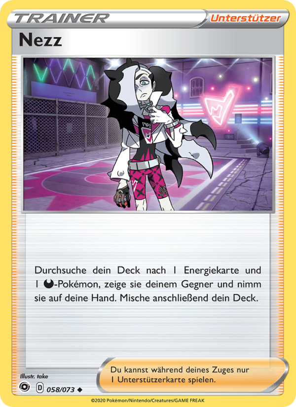 Nezz 58 — Weg des Champs (German Pokémon TCG card)