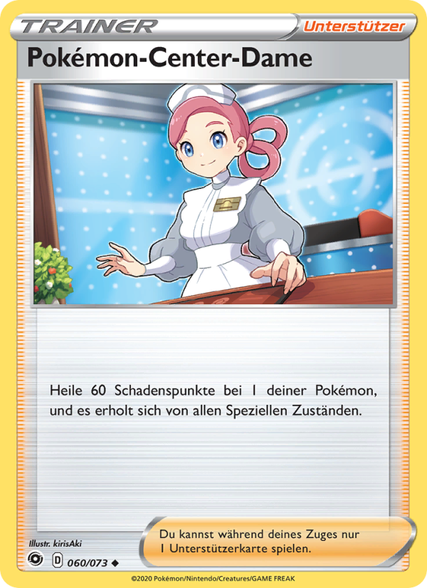 Pokémon-Center-Dame 60 — Weg des Champs (German Pokémon TCG card)