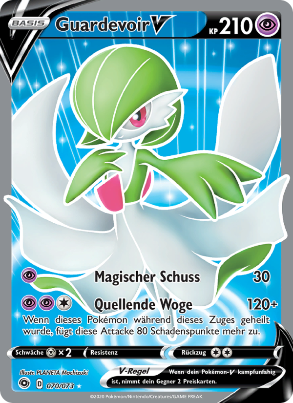 Guardevoir V 70 — Weg des Champs (German Pokémon TCG card)