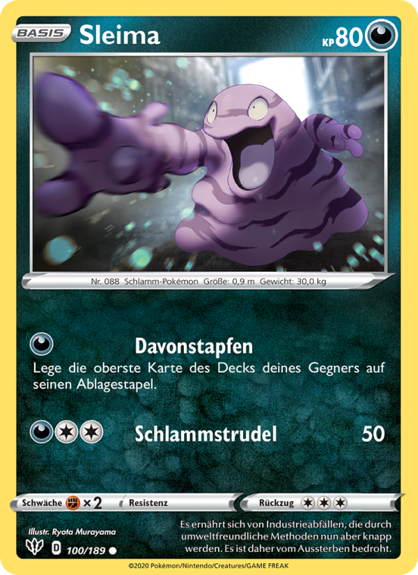 Sleima 100 — Flammende Finsternis (German Pokémon TCG card)
