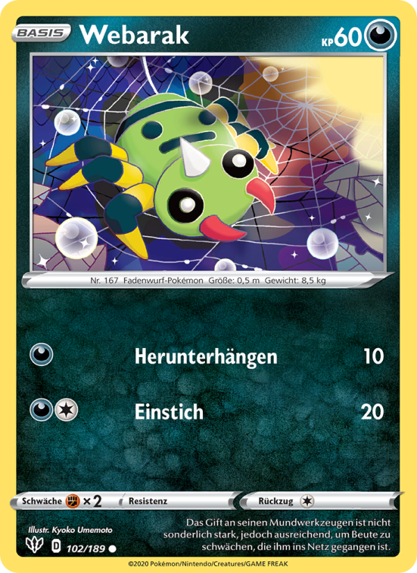 Webarak 102 — Flammende Finsternis (German Pokémon TCG card)