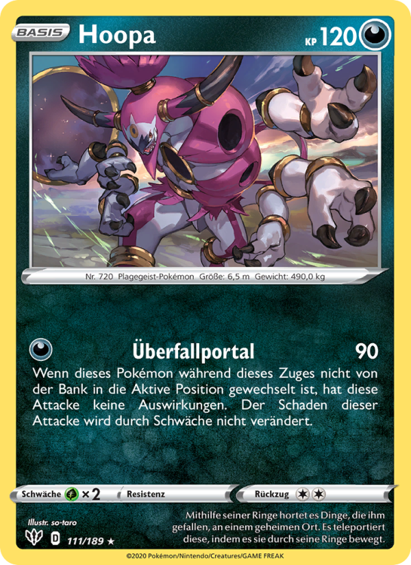 Hoopa 111 — Flammende Finsternis (German Pokémon TCG card)