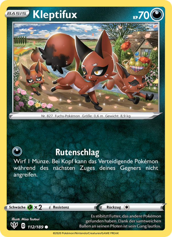Kleptifux 112 — Flammende Finsternis (German Pokémon TCG card)