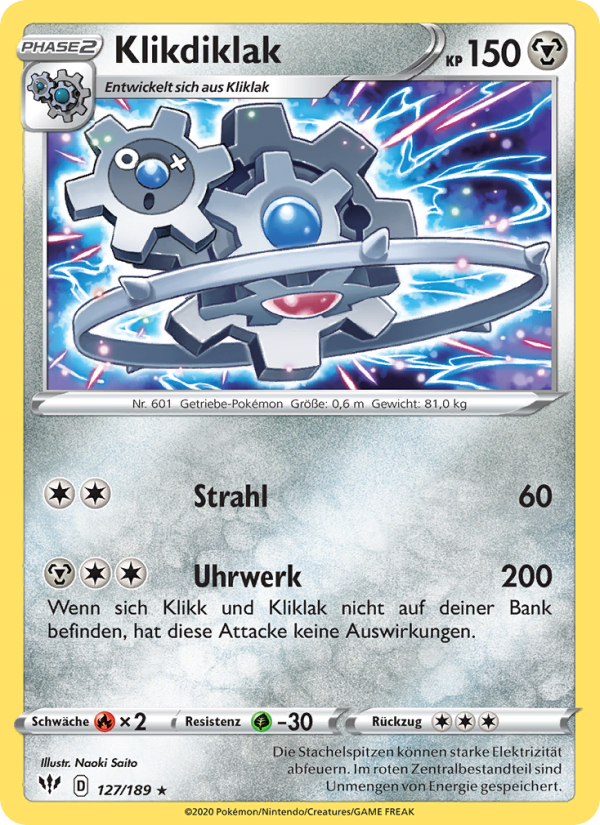 Klikdiklak 127 — Flammende Finsternis (German Pokémon TCG card)