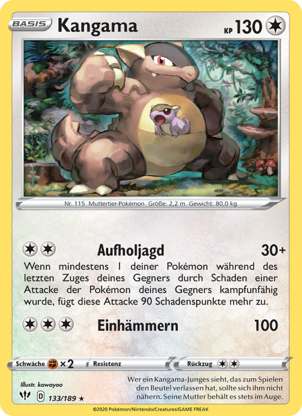 Kangama 133 — Flammende Finsternis (German Pokémon TCG card)