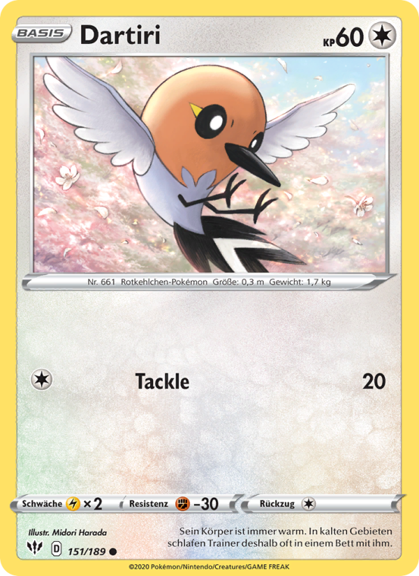 Dartiri 151 — Flammende Finsternis (German Pokémon TCG card)