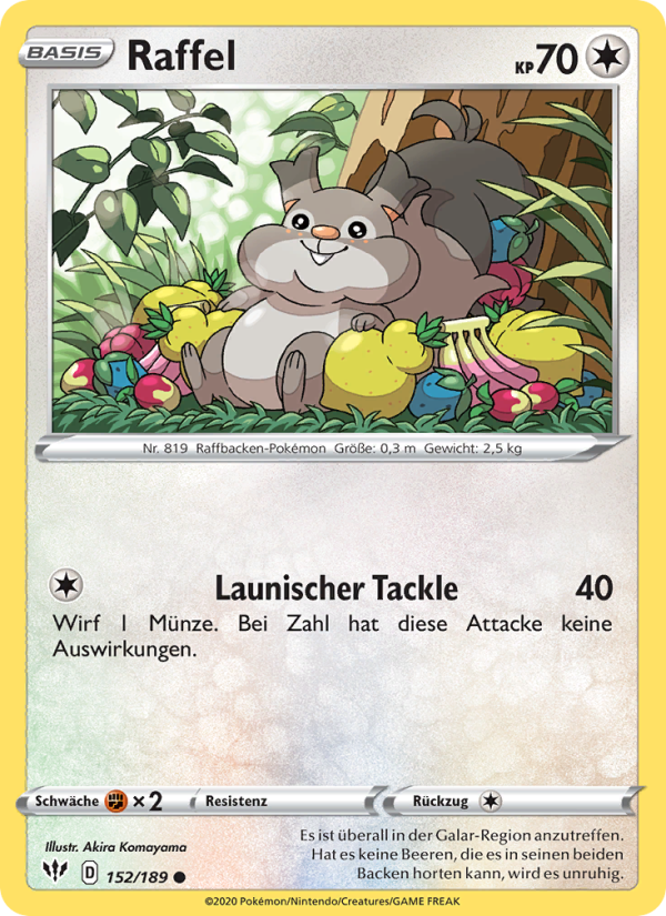 Raffel 152 — Flammende Finsternis (German Pokémon TCG card)
