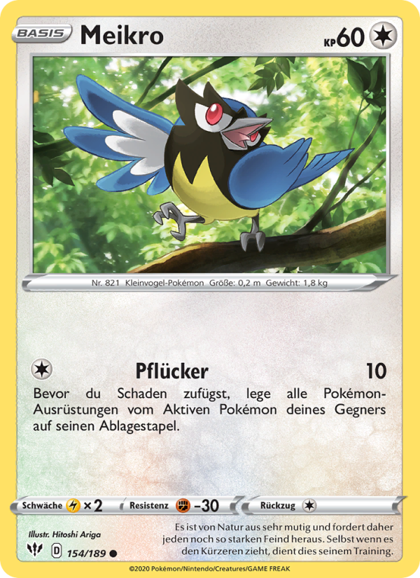 Meikro 154 — Flammende Finsternis (German Pokémon TCG card)