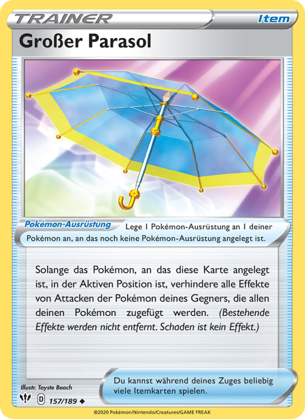 Großer Parasol 157 — Flammende Finsternis (German Pokémon TCG card)